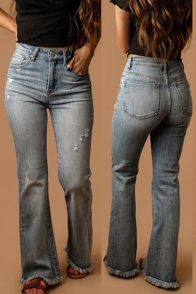 Ariana Vintage Frayed Hem Flare Jeans