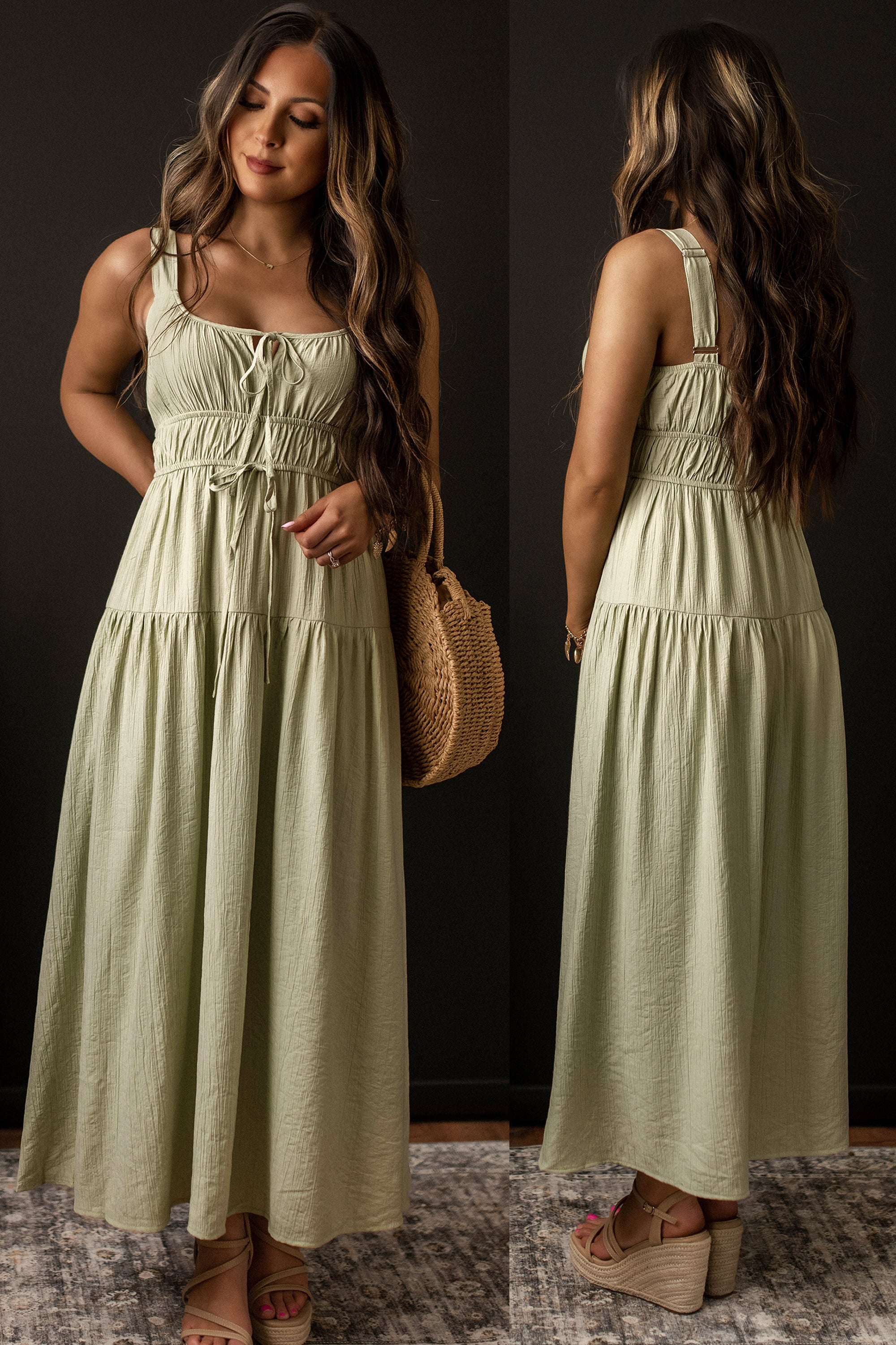 forecasting you maxi dress When I Met (Melon / Sage) slot:12:00pm Available In Blue/combo Floral Homecoming Dresses waitlist-popup-open