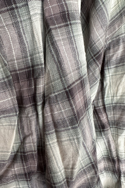 Slow Down Plaid Flannel (Jade)