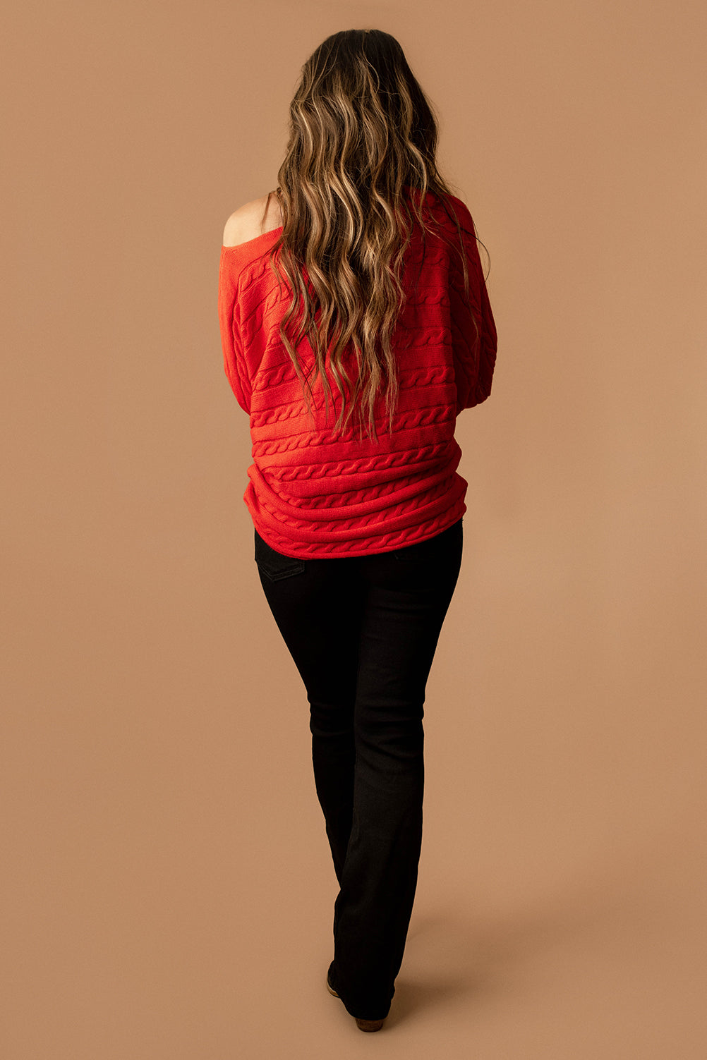 Love The Way You Lie Cable Knit Sweater (Red) | FINAL SALE