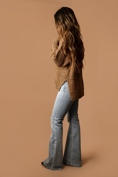 Taking Some Time Henley Sweater (Mocha) | FINAL SALE