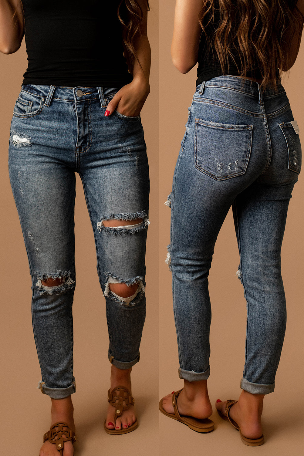 Gemma Distressed Skinny Jeans