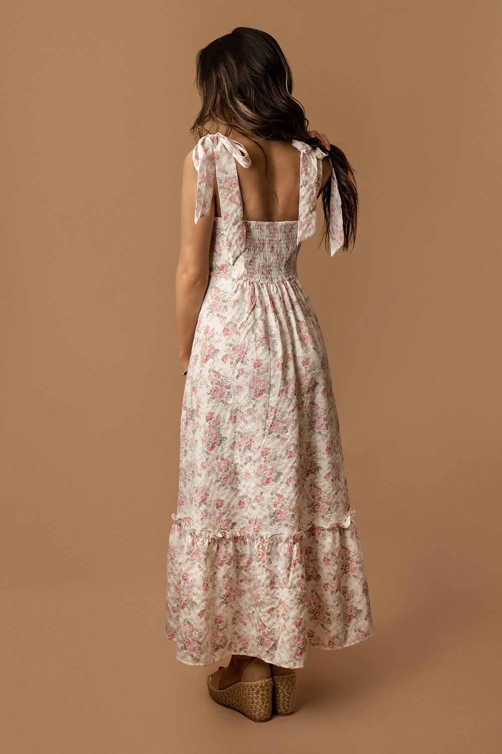 In Love With Loving You Floral Maxi Dress (White / Multi)