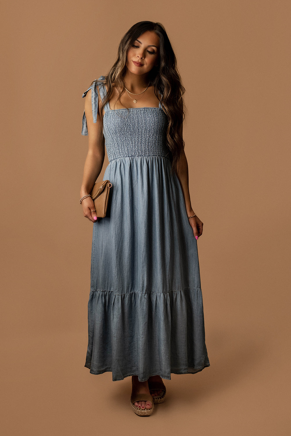 chambray maxi dress Perfect Storm Chambray Maxi Dress (Chambray Blue) – Wild Summer Boutique