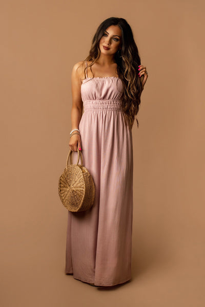 Just For You Metallic Stripe Sleeveless Maxi Dress (Orchid) | FINAL SALE