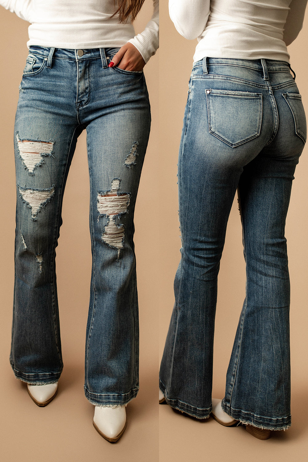 Reese Flare Jeans (Dark Wash - Petite) | FINAL SALE