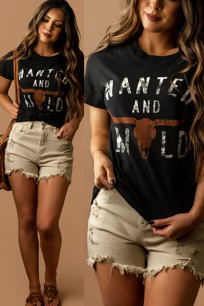 Wanted & Wild Graphic Tee (Taupe)