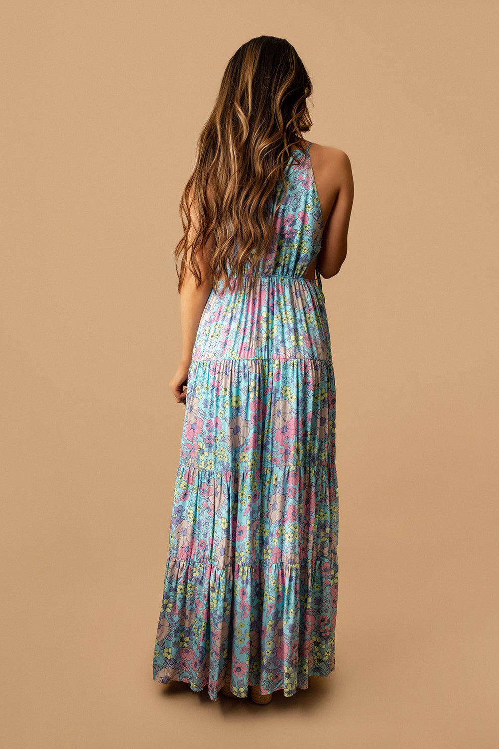 Cyprus Floral Maxi Dress (Blue) | FINAL SALE