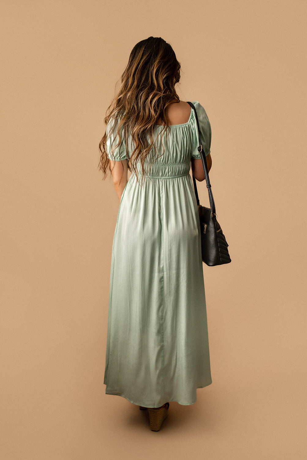 As It Was Short Sleeve Maxi Dress (Sage) | FINAL SALE