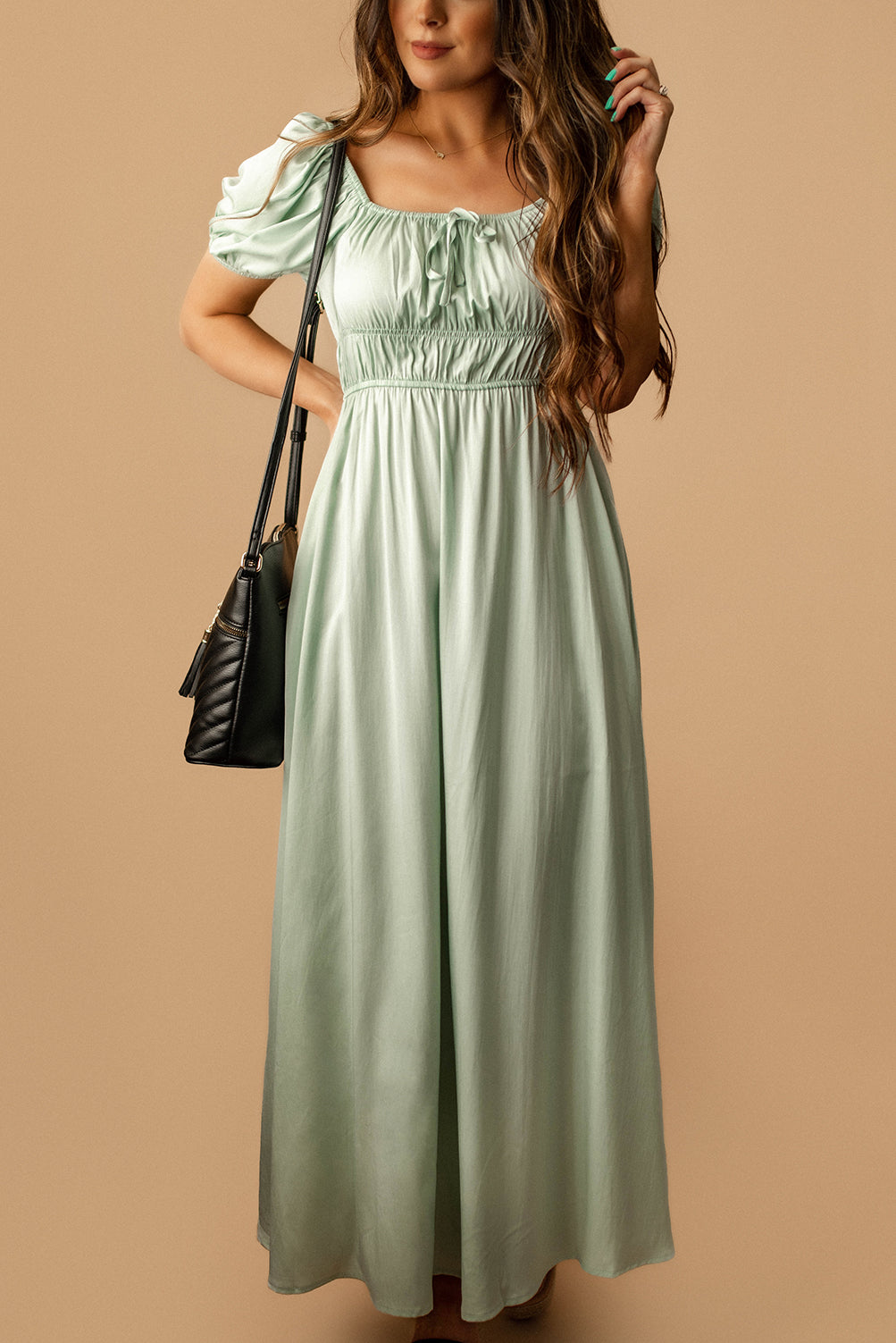 As It Was Short Sleeve Maxi Dress (Sage) | FINAL SALE