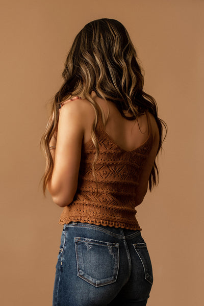 Running Away Knit Tank (Rust)