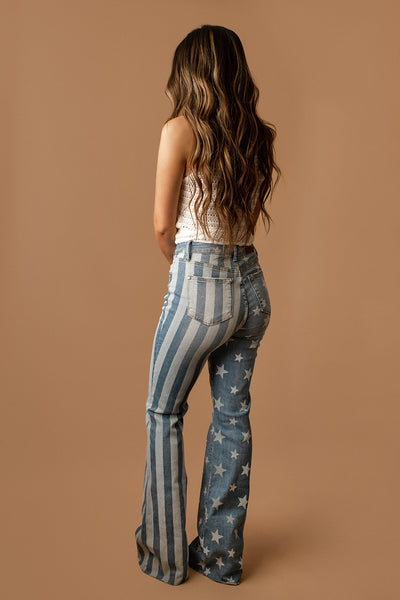 Stars & Stripes Flare Jeans | Judy Blue | FINAL SALE