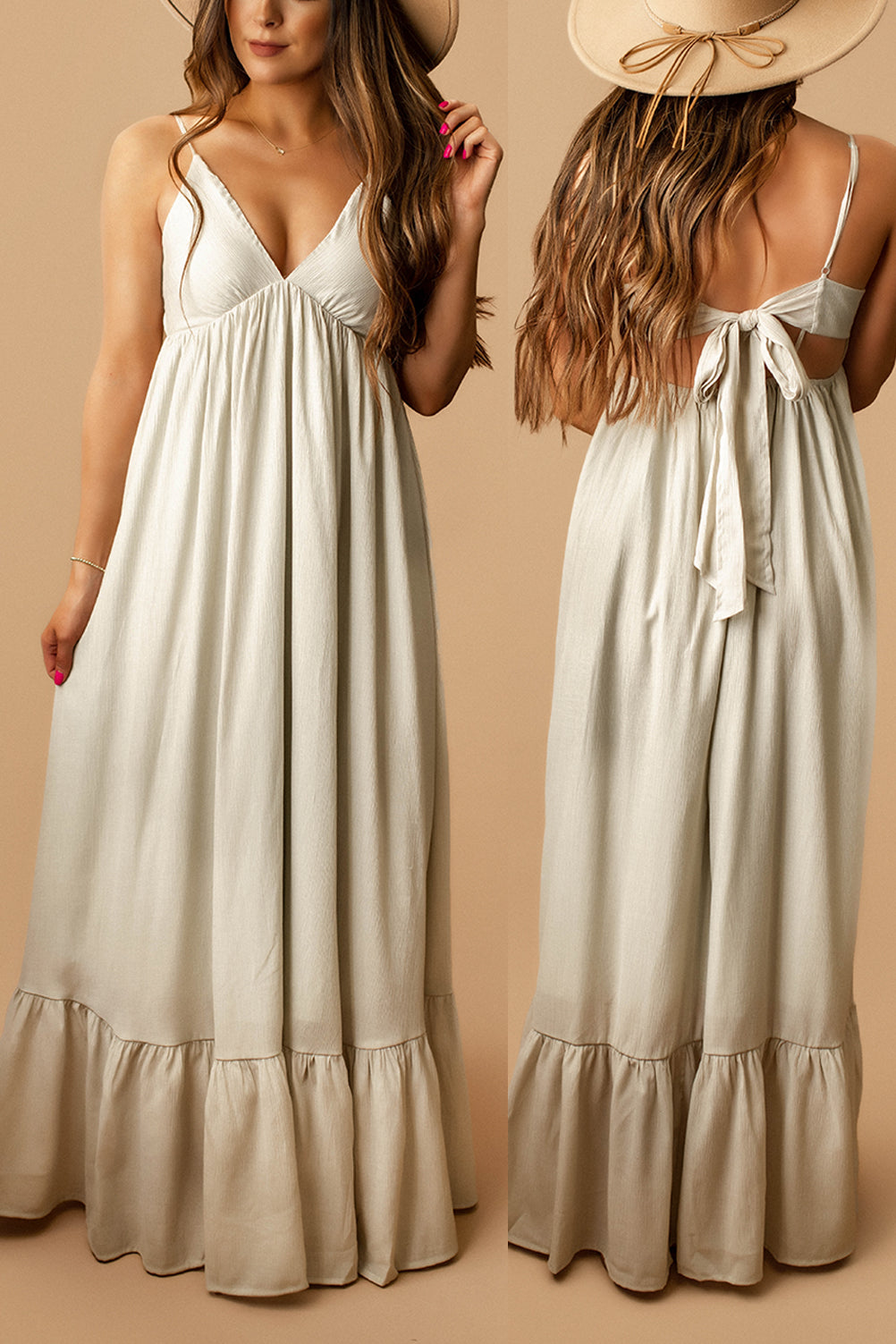 In The End Tie-Back Maxi Dress (Mint / Grey) | FINAL SALE