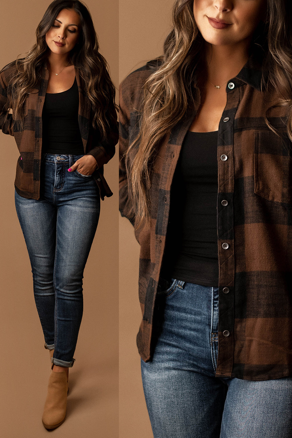 Last Call Plaid Flannel (Brown / Black)