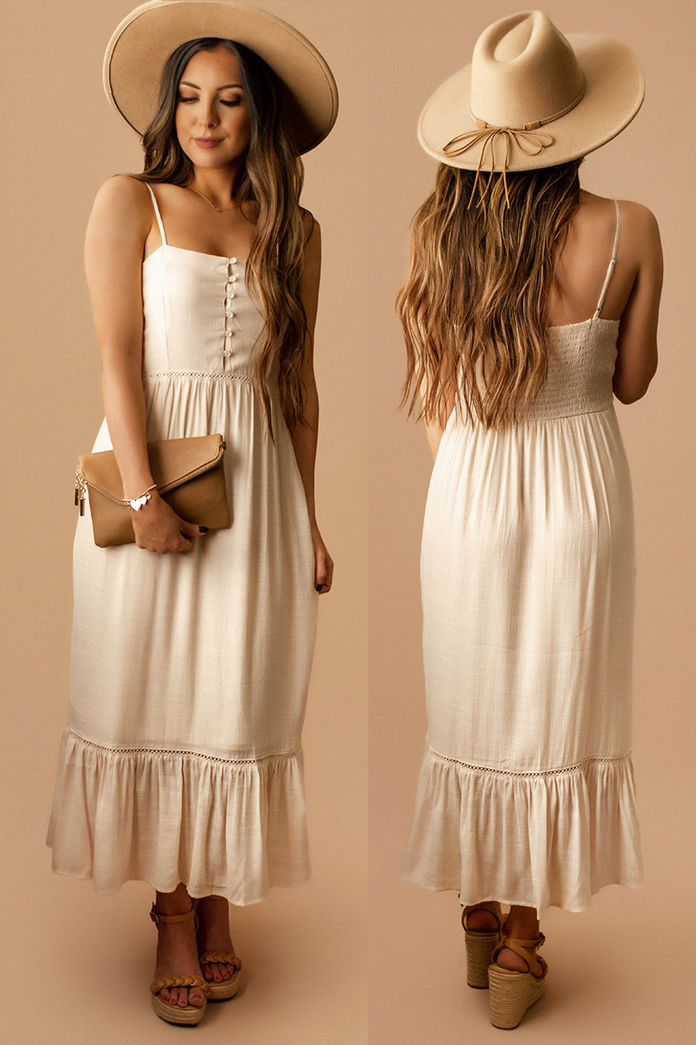 Once Or Twice Maxi Dress (Natural)