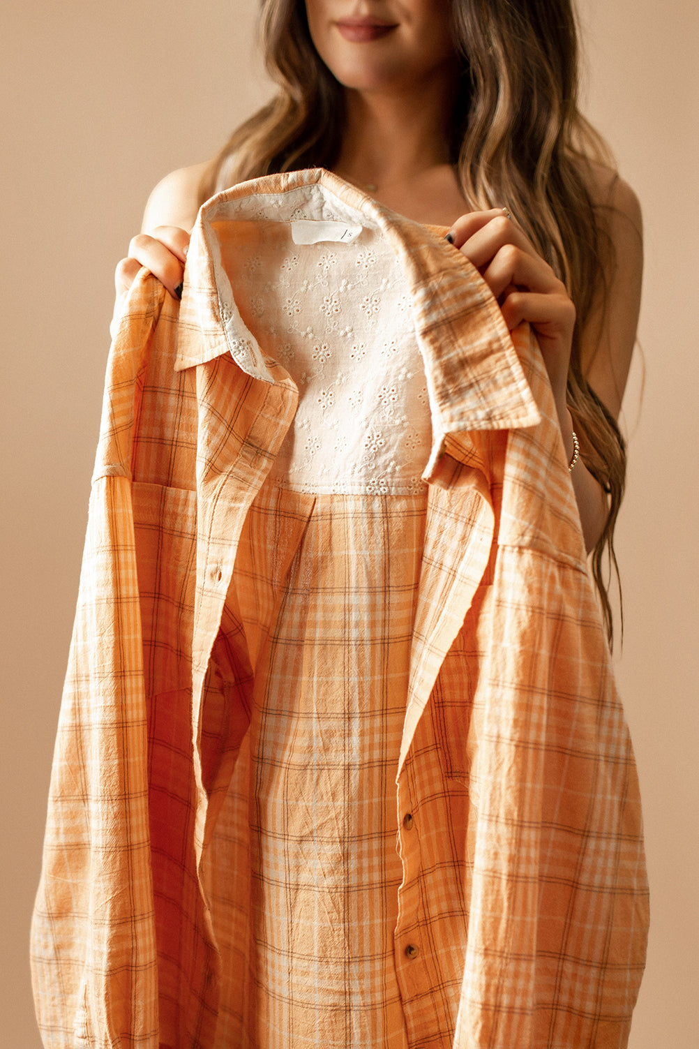 Good Times Plaid Button Up (Orange) | FINAL SALE