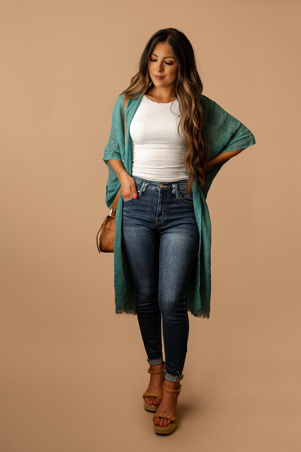 Shining With You Kimono (Teal)