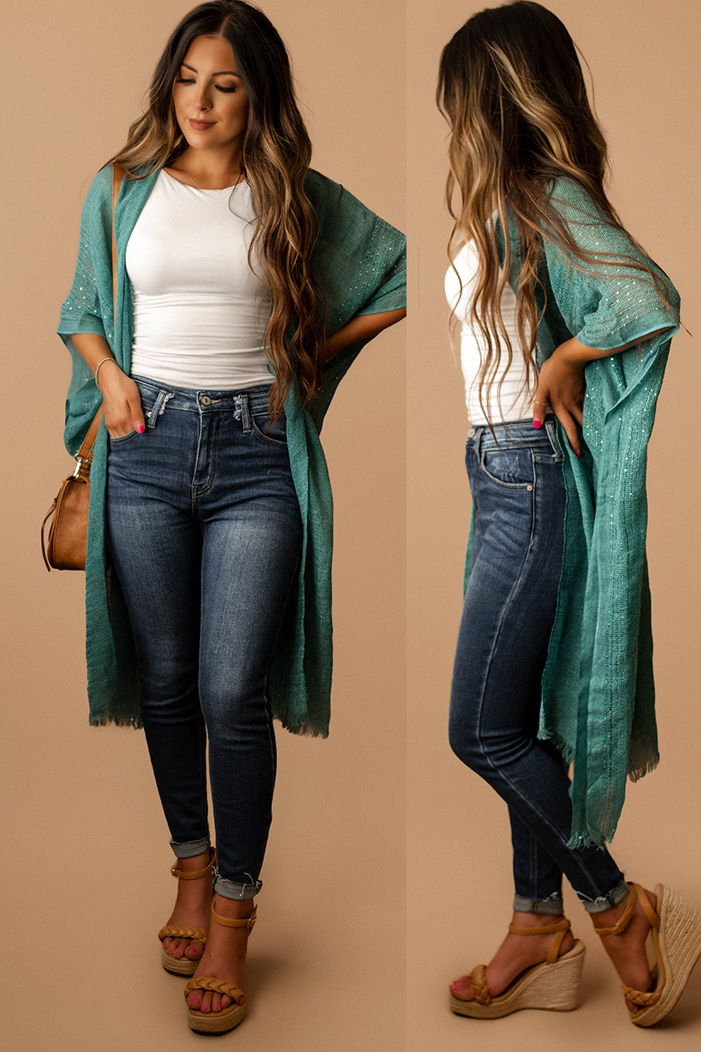 Shining With You Kimono (Teal)