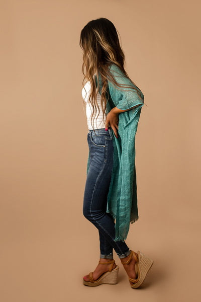 Shining With You Kimono (Teal)