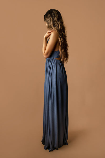 Can't Stay Here Maxi Dress (Navy Blue)