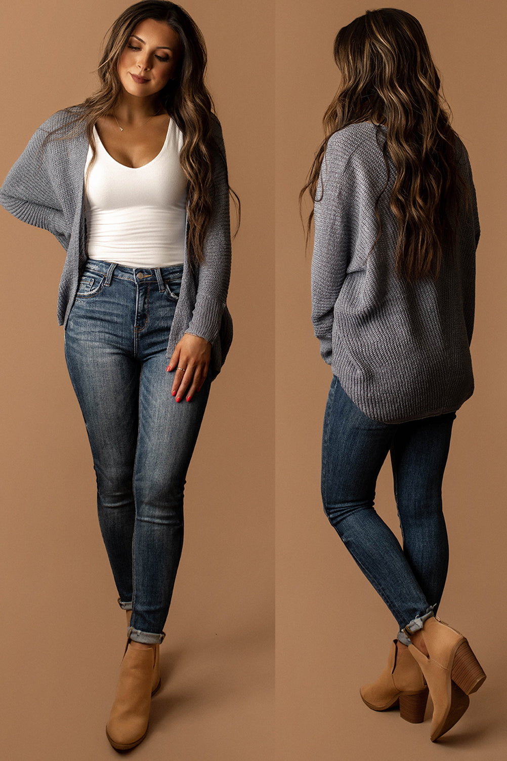 Every Now And Then Knit Cardigan (Denim)