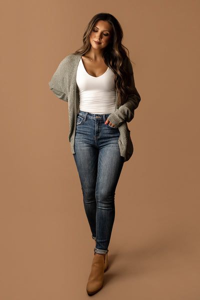I Remember Knit Cardigan (Dusty Sage)