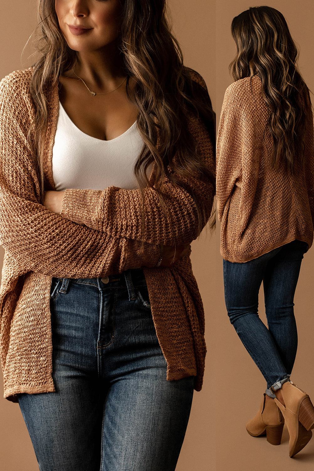 Change My Mind Knit Cardigan (Pumpkin / Hazelnut)