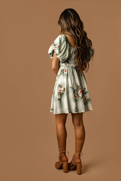 I'm Gunna Love You Floral Sun Dress (Sage) | FINAL SALE