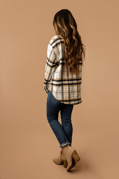 Know You Better Plaid Shacket (Black + Tan) | FINAL SALE