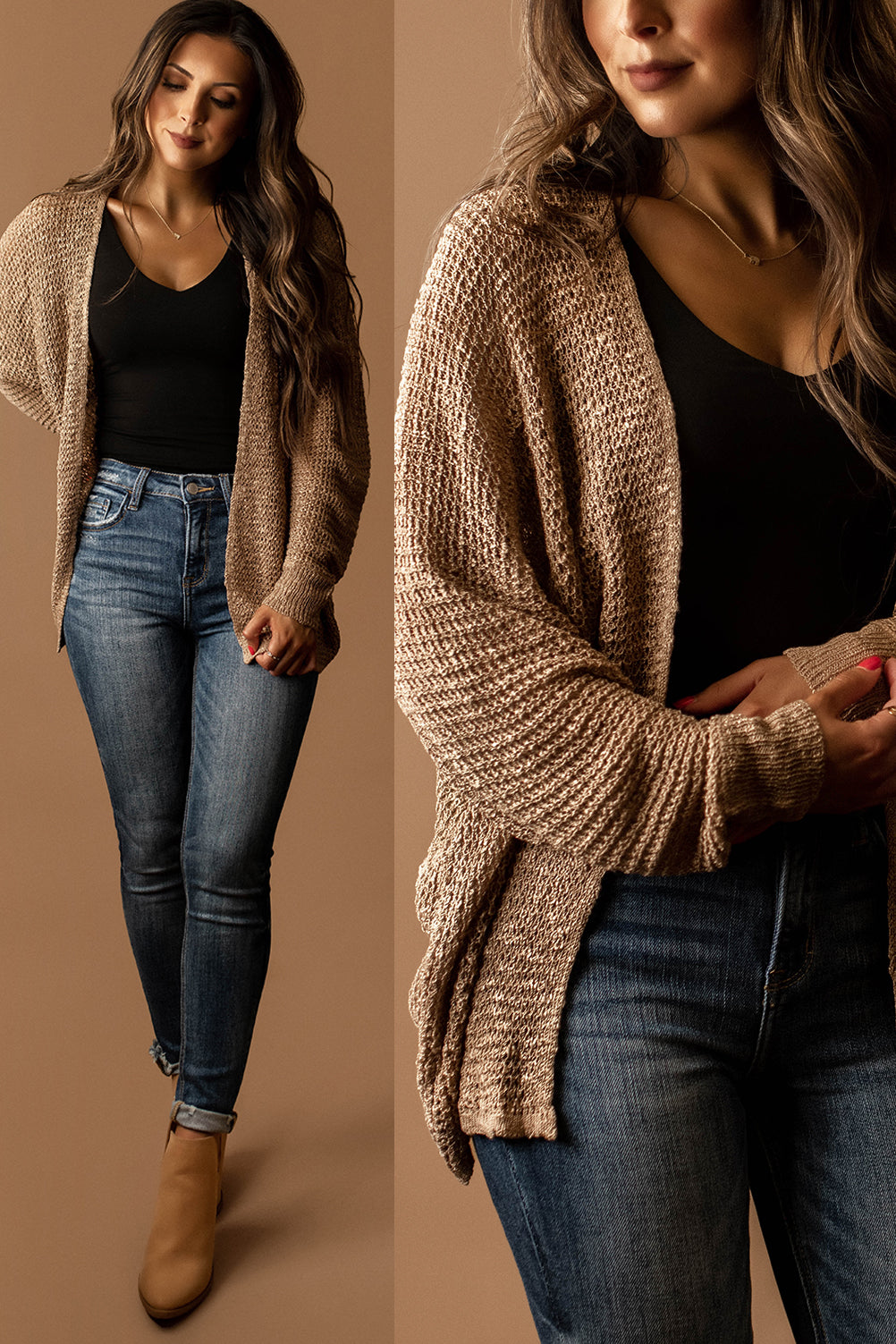 Change My Mind Knit Cardigan (Pumpkin / Hazelnut)