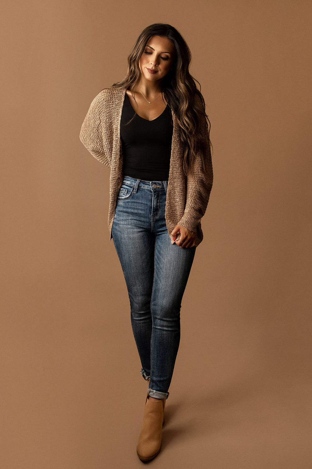 Change My Mind Knit Cardigan (Pumpkin / Hazelnut)