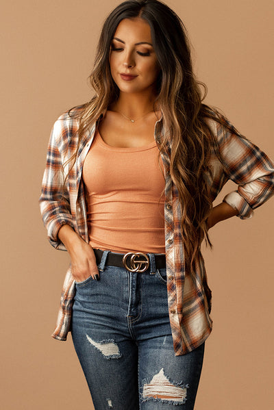 Autumn Roads Plaid Button Up (Caramel) | FINAL SALE