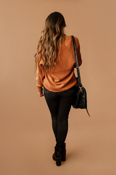 Missing Nothing Knit Sweater (Pumpkin)