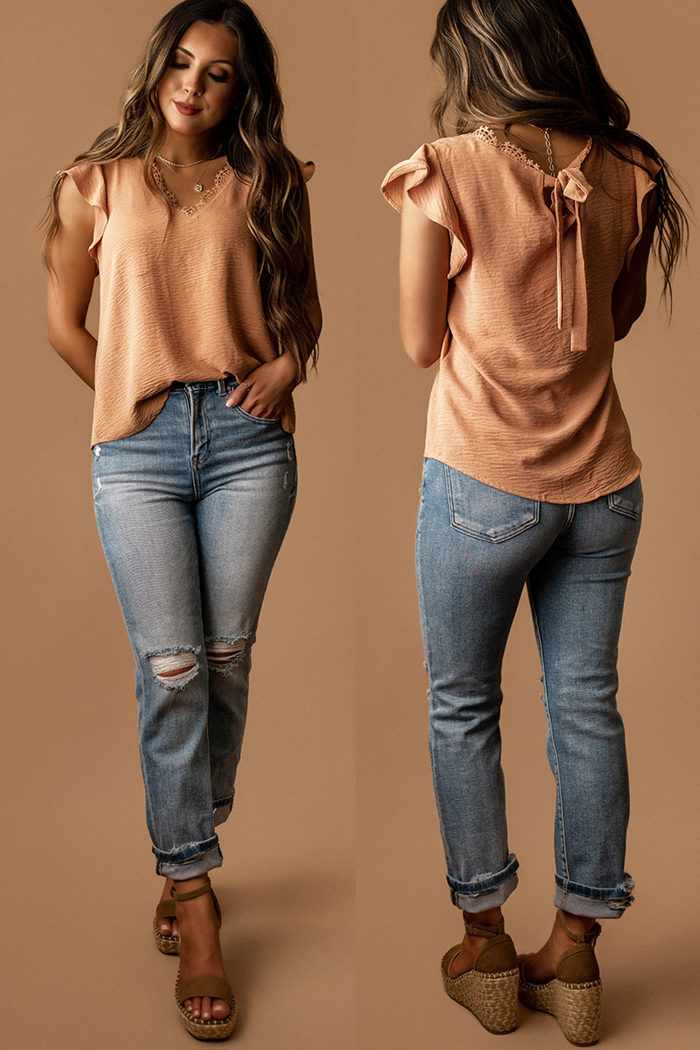 Worth The Wait Short Sleeve Blouse (Sienna)