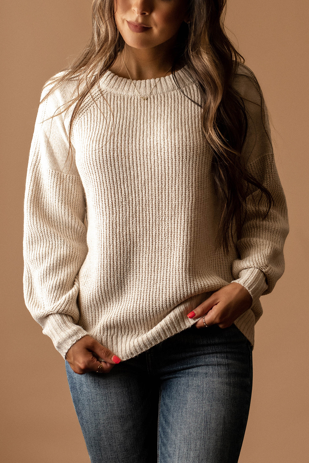 I've Known Better Knit Sweater (Almond)