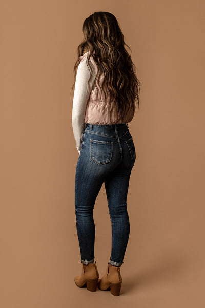 One Of Us Reversible Puffer Vest (Blush)