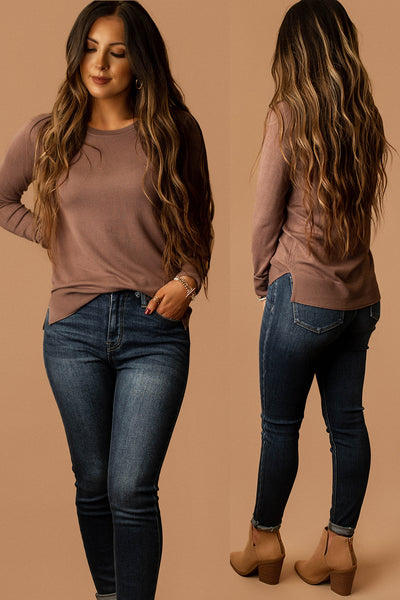 Love Is Alive Sweater (Mocha Stripe)