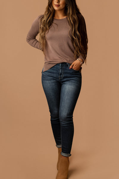 Love Is Alive Sweater (Chocolate / Stone)