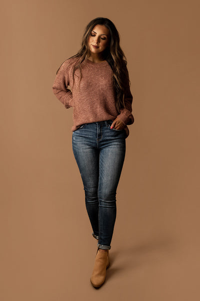 Falling In Love Knit Sweater (Clay)