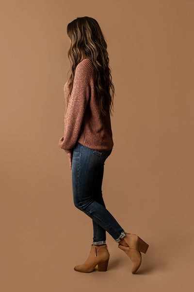 Falling In Love Knit Sweater (Clay)