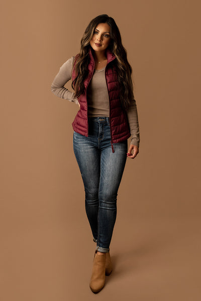 The Long Way Home Ribbed Long Sleeve Top (Taupe)