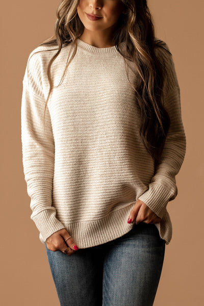 Wherever You Are Knit Sweater (Almond)
