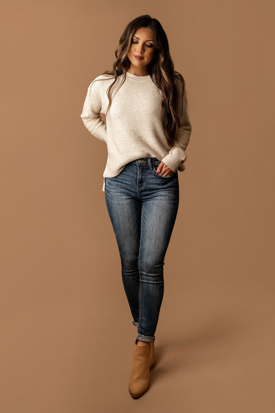 Wherever You Are Knit Sweater (Almond)