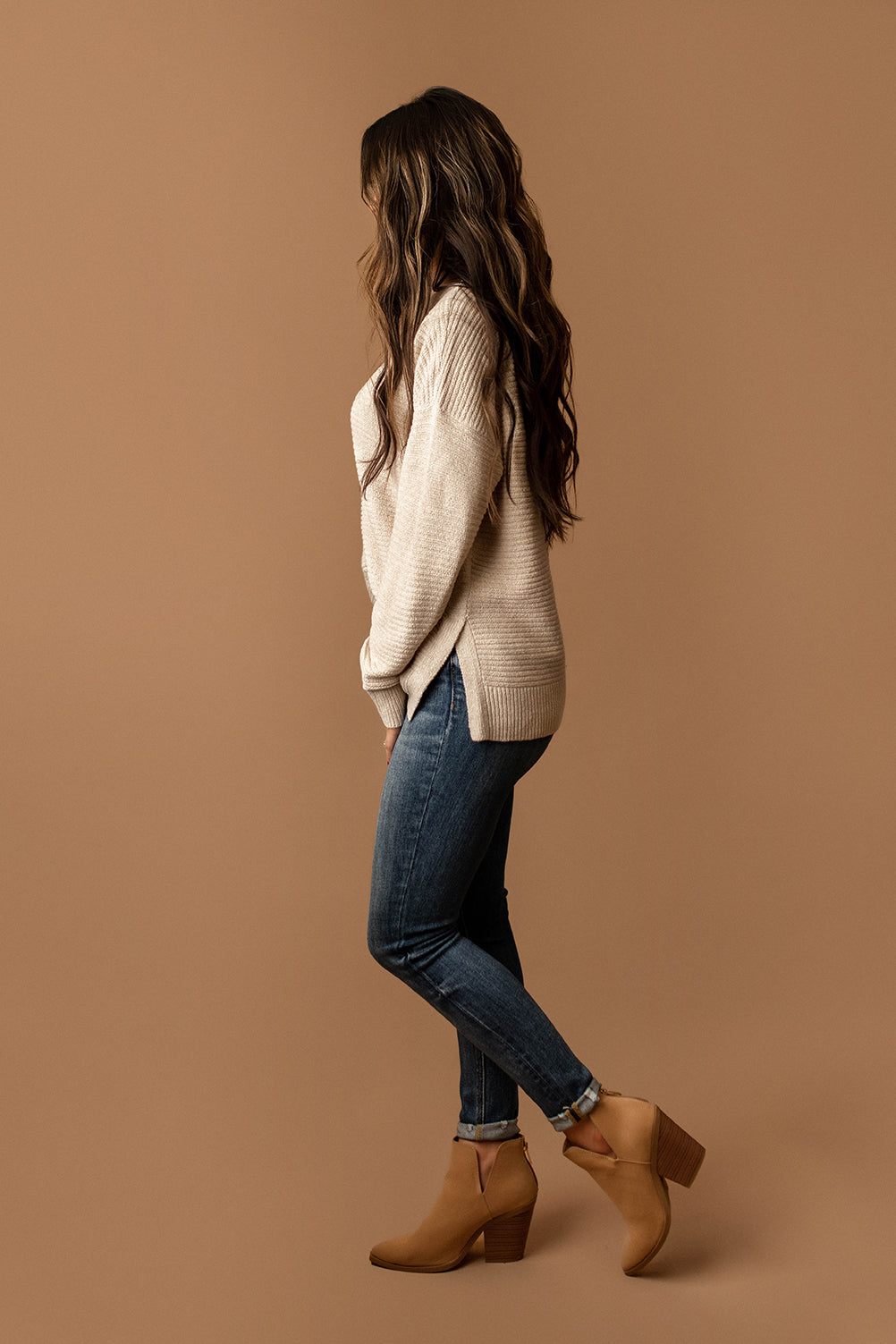 Wherever You Are Knit Sweater (Almond)
