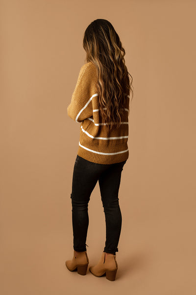 All I Need Sriped Knit Sweater (Honey)