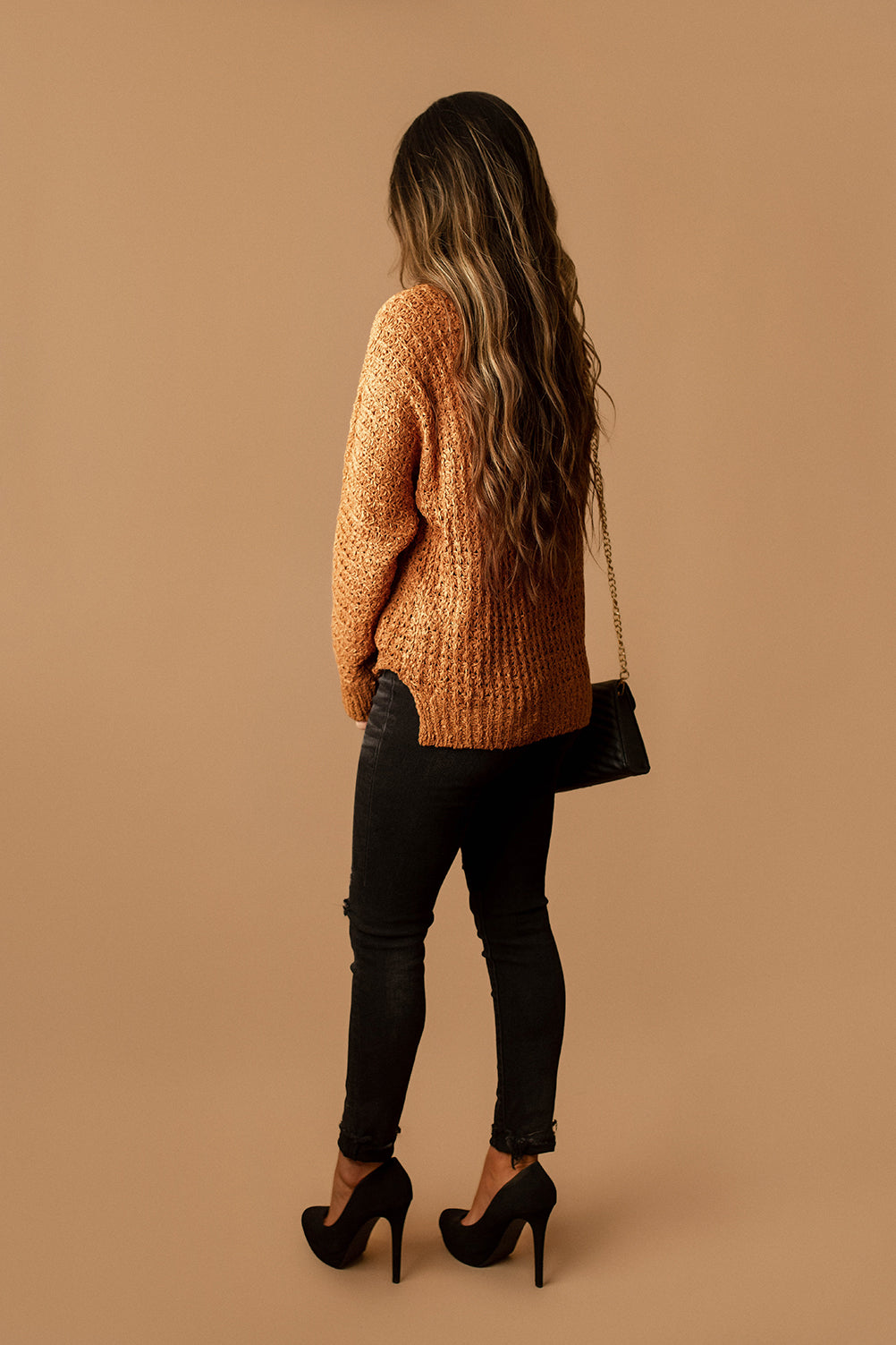 Life's Too Short Knit Sweater (Camel / Orange) | FINAL SALE