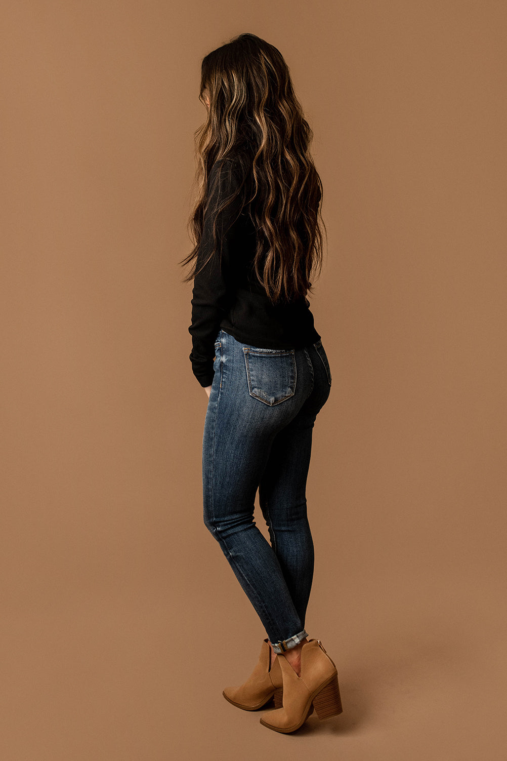 Pick A Place Snap Button Henley (Black)