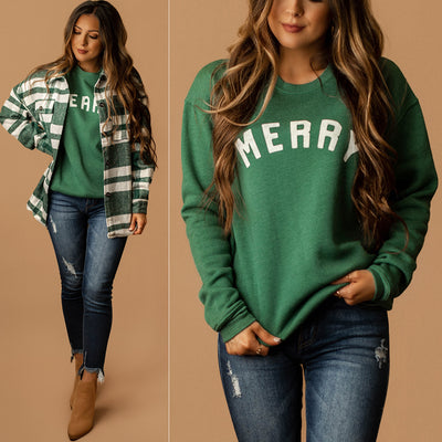 Rockin' Around Fleece Pullover (Hunter) | FINAL SALE