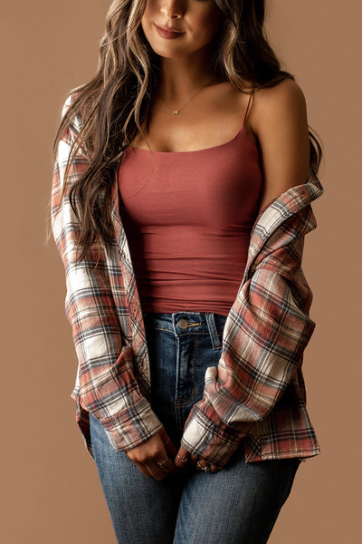 Home To You Plaid Flannel (Rosewood)