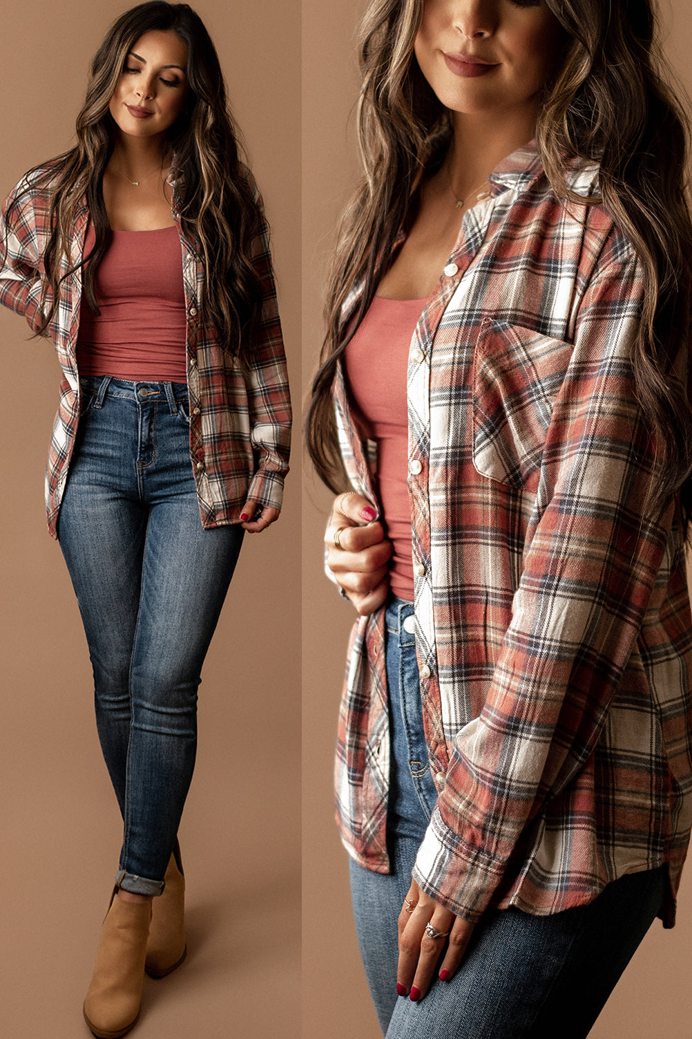 Home To You Plaid Flannel (Rosewood)